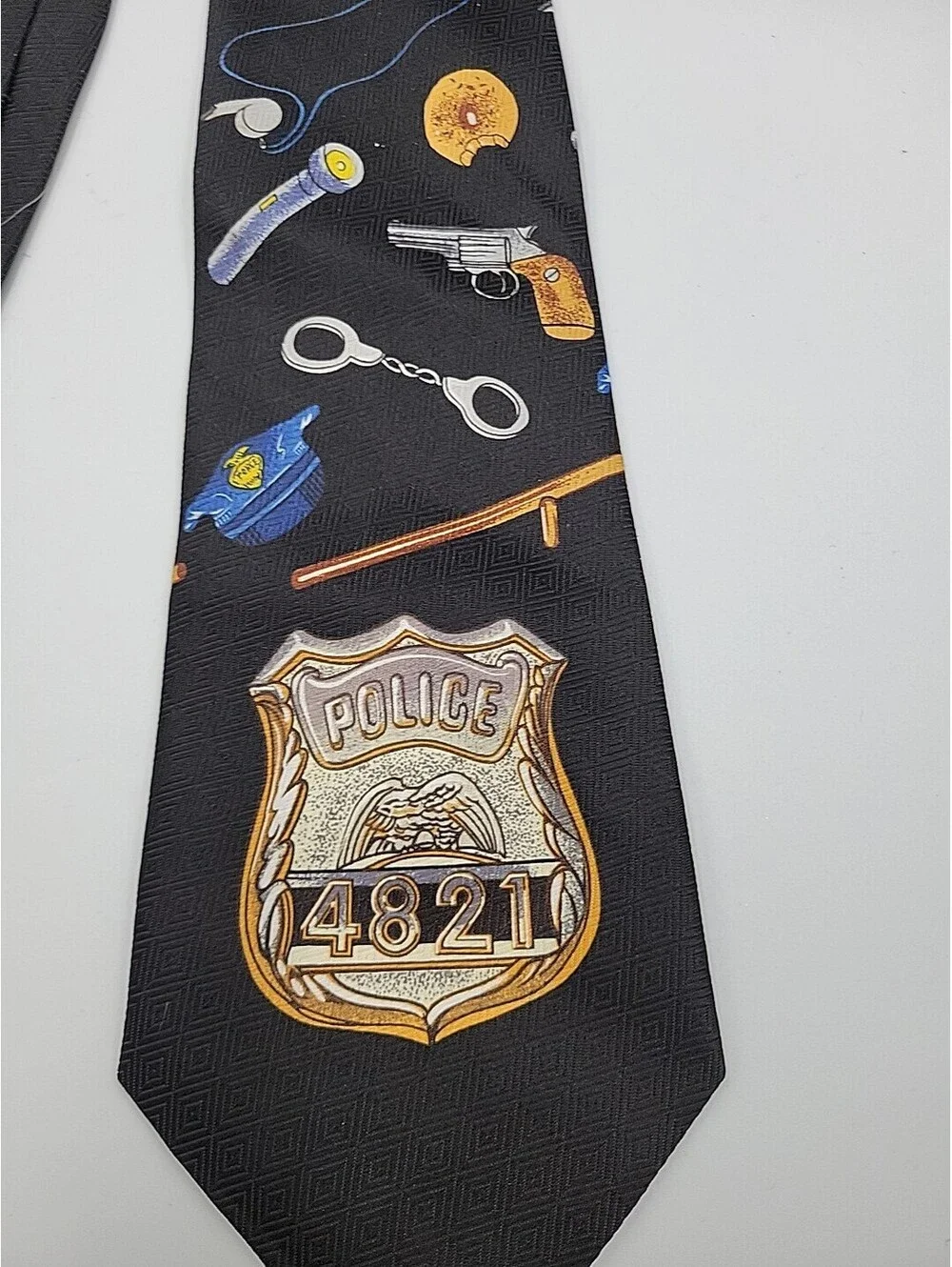 Lot 4 Men’s Novelty Neckties Police Badge Dogs Courtroom Justice Oscar Style